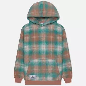Мужская толстовка Butter Goods Heavyweight Plaid Hoodie, цвет голубой, размер S