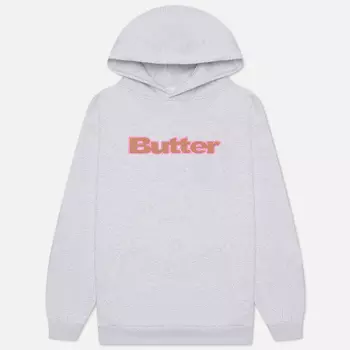 Мужская толстовка Butter Goods Nylon Logo Applique Pullover Hoodie, цвет серый, размер L