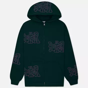 Мужская толстовка Butter Goods Tour Zip-Thru Hoodie, цвет зелёный, размер XXL