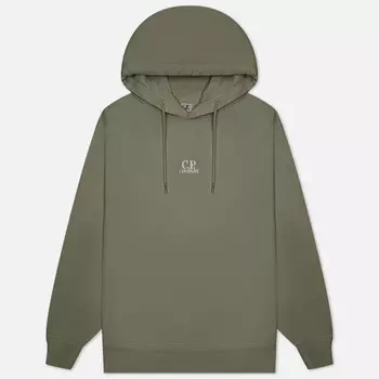 Мужская толстовка C.P. Company 30/1 Fleece Artisanal Hoodie, цвет зелёный, размер XXL