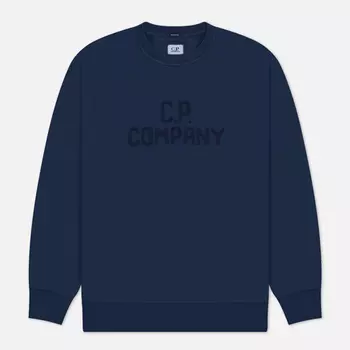 Мужская толстовка C.P. Company Bold Logo Crew Neck, цвет синий, размер M