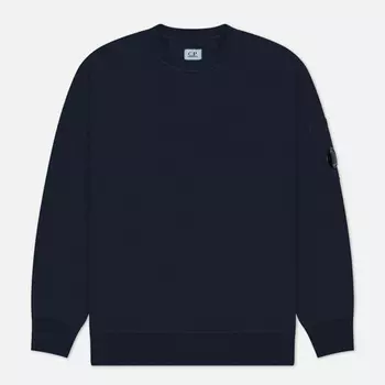 Мужская толстовка C.P. Company Brushed And Emerized Diagonal Fleece Lens Crew Neck, цвет синий, размер L