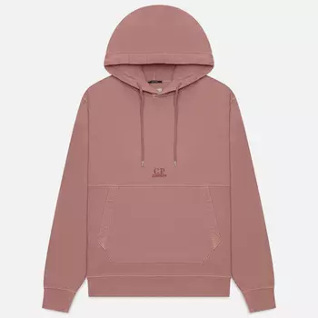 Мужская толстовка C.P. Company Brushed & Emerized Diagonal Fleece Logo Resist Dyed, цвет коричневый, размер XXL