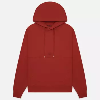 Мужская толстовка C.P. Company Brushed & Emerized Diagonal Fleece Logo Resist Dyed, цвет красный, размер L