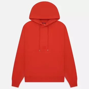 Мужская толстовка C.P. Company Brushed & Emerized Diagonal Fleece Logo Resist Dyed, цвет красный, размер XL
