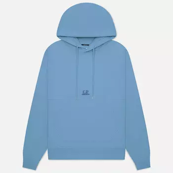 Мужская толстовка C.P. Company Brushed & Emerized Diagonal Fleece Logo Resist Dyed, цвет синий, размер M