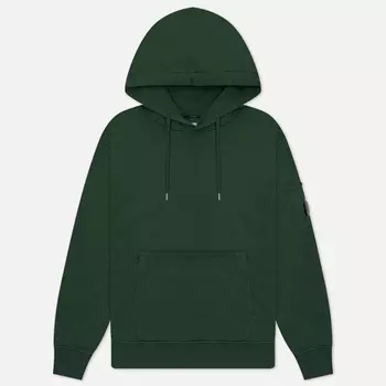 Мужская толстовка C.P. Company Cotton Diagonal Fleece Lens Hoodie Resist Dyed, цвет зелёный, размер XXL