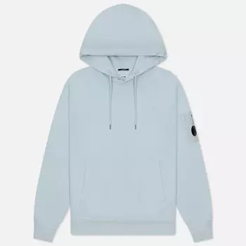 Мужская толстовка C.P. Company Cotton Diagonal Fleece Lens Hoodie Resist Dyed, цвет голубой, размер XXL