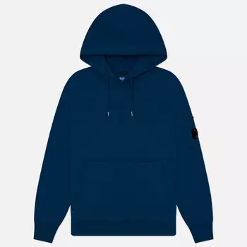 Мужская толстовка C.P. Company Cotton Diagonal Fleece Lens Hoodie Resist Dyed, цвет синий, размер XL