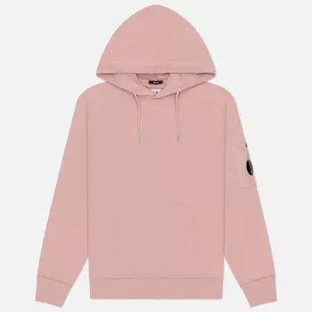 Мужская толстовка C.P. Company Cotton Diagonal Fleece Hoodie, цвет розовый, размер S