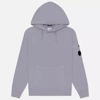 Мужская толстовка C.P. Company Cotton Diagonal Fleece Hoodie, цвет фиолетовый, размер S