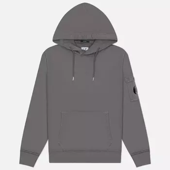 Мужская толстовка C.P. Company Cotton Diagonal Fleece Hoodie, цвет серый, размер M