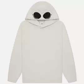Мужская толстовка C.P. Company Diagonal Fleece Hooded Goggle, цвет серый, размер XL