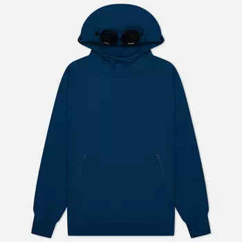 Мужская толстовка C.P. Company Diagonal Raised Fleece Hoodie Goggle, цвет синий, размер XXL
