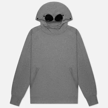 Мужская толстовка C.P. Company Diagonal Raised Fleece Hoodie Goggle, цвет серый, размер XXL