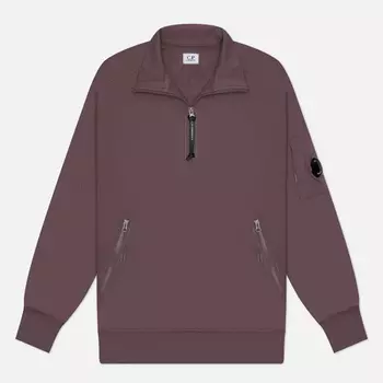 Мужская толстовка C.P. Company Diagonal Raised Fleece Half Zipped, цвет фиолетовый, размер L