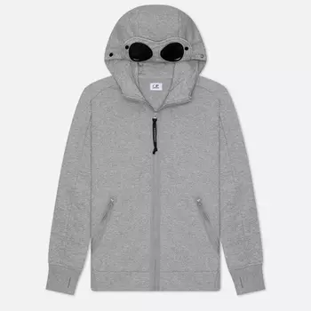 Мужская толстовка C.P. Company Diagonal Raised Goggle Zipped, цвет серый, размер XL