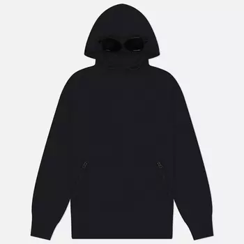 Мужская толстовка C.P. Company Diagonal Raised Fleece Goggle Hooded, цвет синий, размер XL
