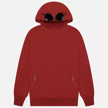Мужская толстовка C.P. Company Diagonal Raised Fleece Goggle Ribbed, цвет красный, размер L
