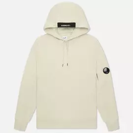 Мужская толстовка C.P. Company Diagonal Raised Fleece Hooded, цвет бежевый, размер L