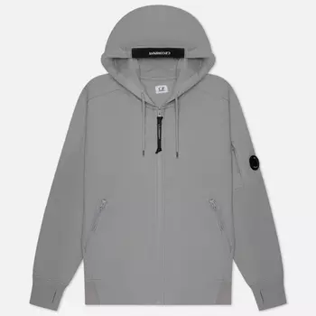 Мужская толстовка C.P. Company Diagonal Raised Fleece Zipped Hoodie, цвет серый, размер XXXL