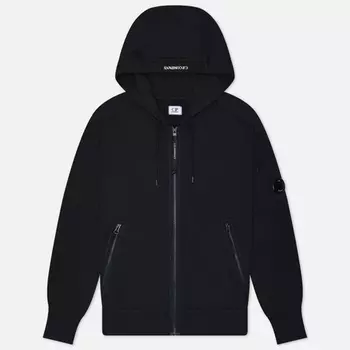 Мужская толстовка C.P. Company Diagonal Raised Fleece Zipped Hoodie, цвет синий, размер S