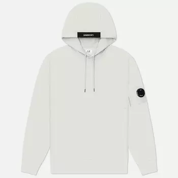 Мужская толстовка C.P. Company Embroidered Logo Diagonal Raised Fleece Hoodie, цвет голубой, размер XXL