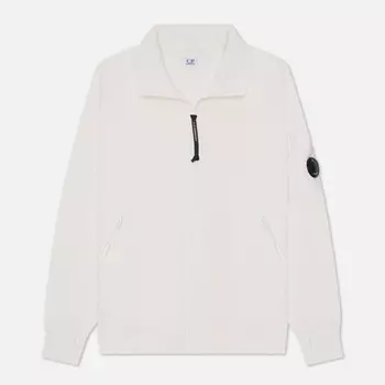 Мужская толстовка C.P. Company Full Zipped Diagonal Raised Fleece, цвет белый, размер XXXL