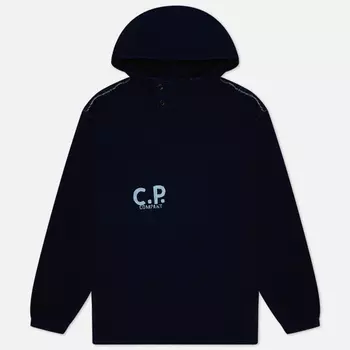 Мужская толстовка C.P. Company Indigo Fleece Hoodie, цвет синий, размер XXL