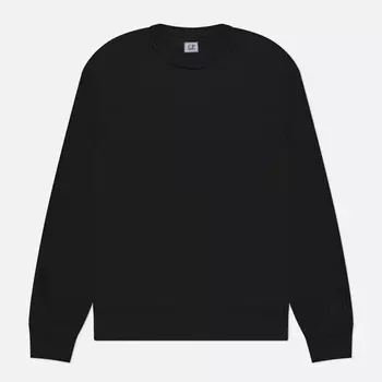 Мужская толстовка C.P. Company Light Fleece Logo Crew Neck, цвет чёрный, размер L