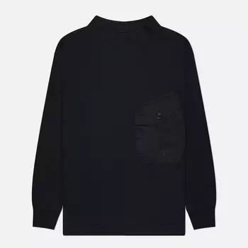 Мужская толстовка C.P. Company Mixed Funnel Neck, цвет чёрный, размер S