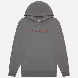 Мужская толстовка C.P. Company Reverse Graphic Hooded, цвет серый, размер L