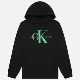 Мужская толстовка Calvin Klein Jeans Monogram Regular Hoodie, цвет чёрный, размер XXL