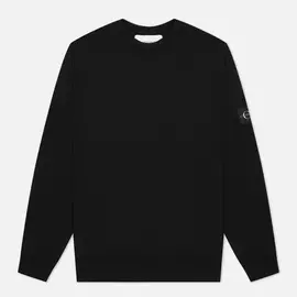 Мужская толстовка Calvin Klein Jeans Monogram Sleeve Badge Crew, цвет чёрный, размер XS