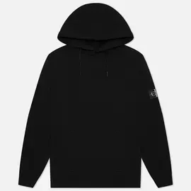 Мужская толстовка Calvin Klein Jeans Monogram Sleeve Badge Hoodie, цвет чёрный, размер XL