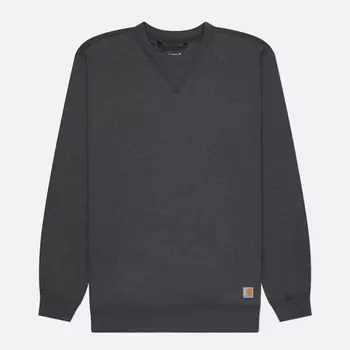 Мужская толстовка Carhartt Loose Fit Midweight Crew Neck, цвет серый, размер S