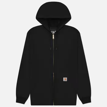 Мужская толстовка Carhartt Loose Fit Midweight Full-Zip Hoodie, цвет чёрный, размер L