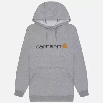 Мужская толстовка Carhartt Loose Fit Midweight Logo Graphic Hoodie, цвет серый, размер XXL