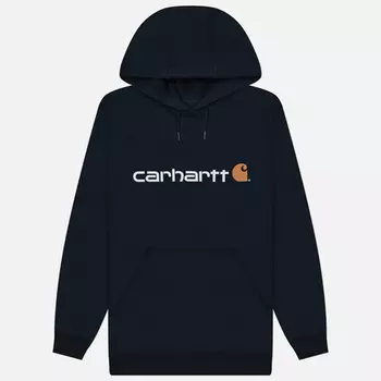 Мужская толстовка Carhartt Loose Fit Midweight Logo Graphic Hoodie, цвет синий, размер M