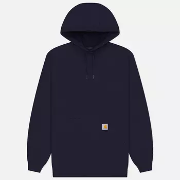 Мужская толстовка Carhartt Loose Fit Midweight Logo Sleeve Graphic Hoodie, цвет синий, размер XXL
