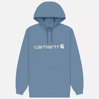 Мужская толстовка Carhartt Loose Fit Midweight Logo Graphic Hoodie, цвет синий, размер L