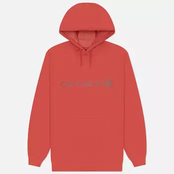 Мужская толстовка Carhartt Loose Fit Midweight Logo Graphic Hoodie, цвет красный, размер S