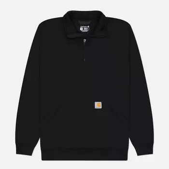 Мужская толстовка Carhartt Loose Fit Midweight Quarter-Zip Mock-Neck, цвет чёрный, размер S