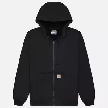 Мужская толстовка Carhartt Wind Fighter Relaxed Fit Midweight Full-Zip Hoodie, цвет чёрный, размер XXL