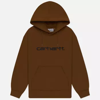 Мужская толстовка Carhartt WIP Hooded Carhartt, цвет коричневый, размер XL