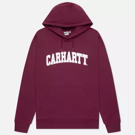 Мужская толстовка Carhartt WIP University Hooded 9.4 Oz, цвет бордовый, размер XXXL