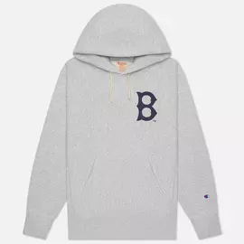 Мужская толстовка Champion Reverse Weave Boston Red Sox Hoodie, цвет серый, размер S