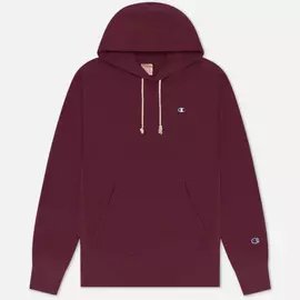 Мужская толстовка Champion Reverse Weave Logo Chest &amp; Sleeve Hoodie, цвет бордовый, размер S