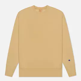 Мужская толстовка Champion Reverse Weave Script Logo Drop Shoulder, цвет бежевый, размер S