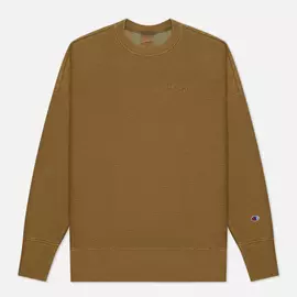 Мужская толстовка Champion Reverse Weave Script Logo Drop Shoulder, цвет оливковый, размер L